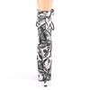 Pleaser - FLAMINGO1020DP Platform Boots, Pole dance shoes - Pole dance shoes - White/Black Product image